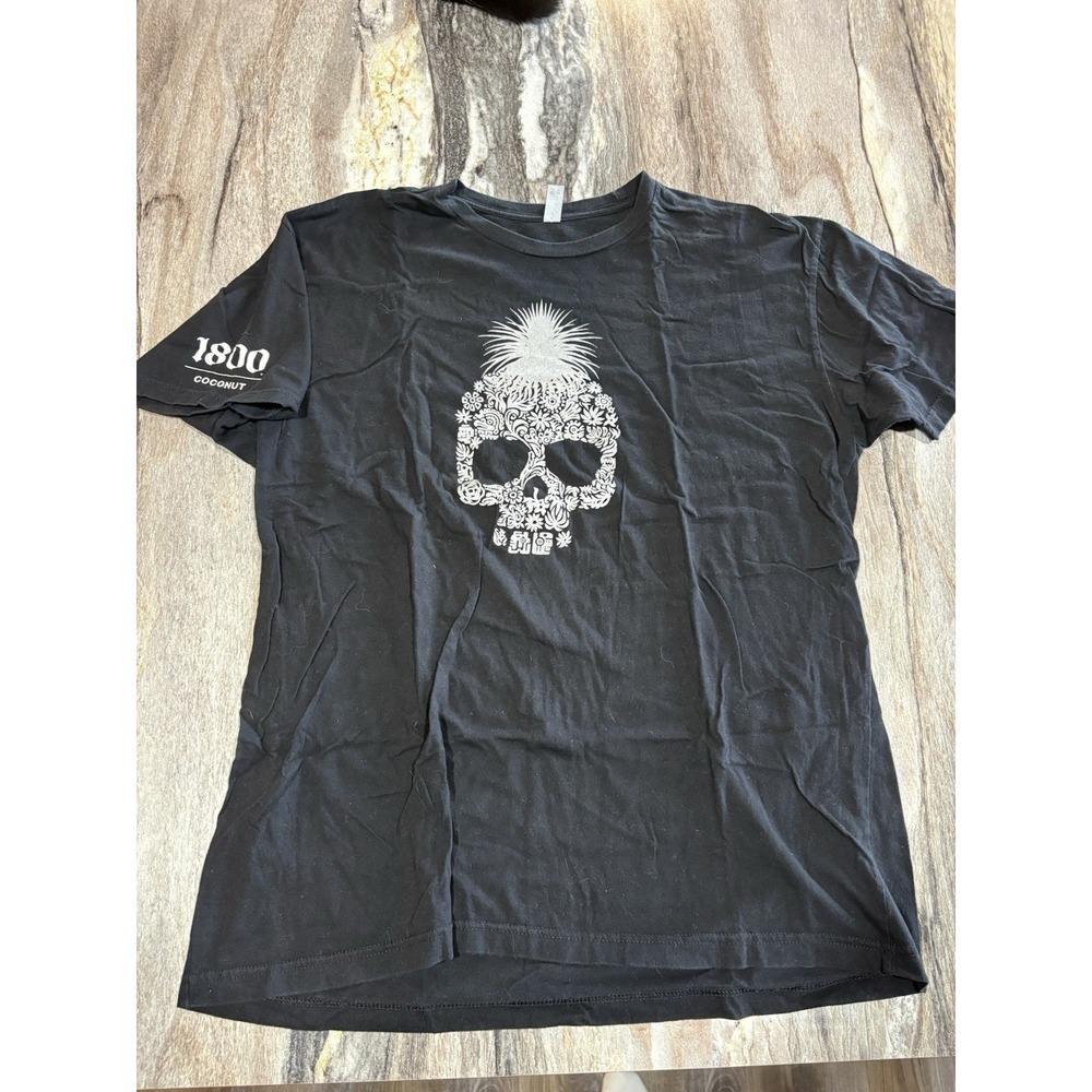 Next Level Apparel 1800 Coconut Skull Unisex Graphic T-shirt Black Size XL